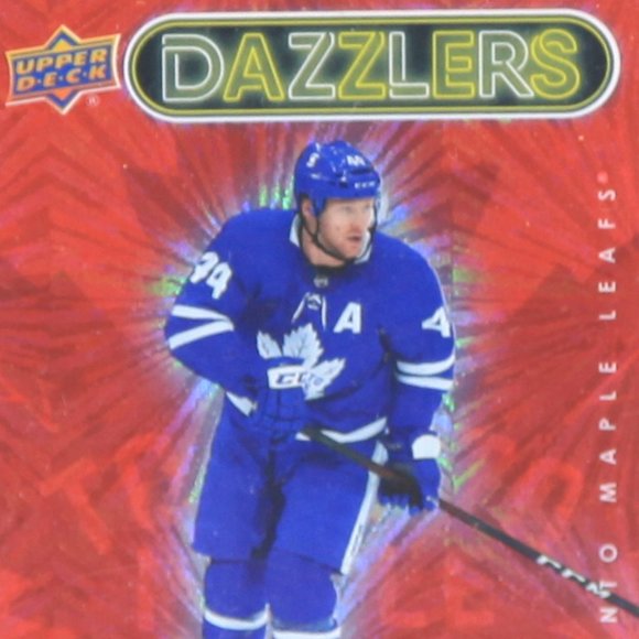 Morgan Rielly Upper Deck Red DAZZLERS Hockey Card 2021/22 Toronto Maple Leafs - Picture 3 of 3